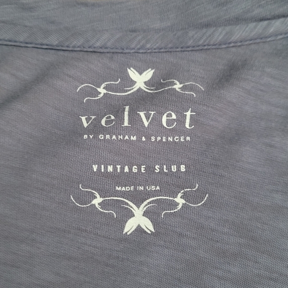 Anthropologie Velvet by Graham Spencer Small Gussie Side Tie Blue Slub Dress - Picture 11 of 15